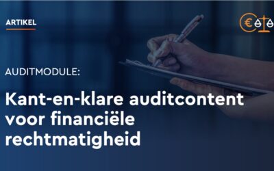 auditcontent voor financiële rechtmatigheid